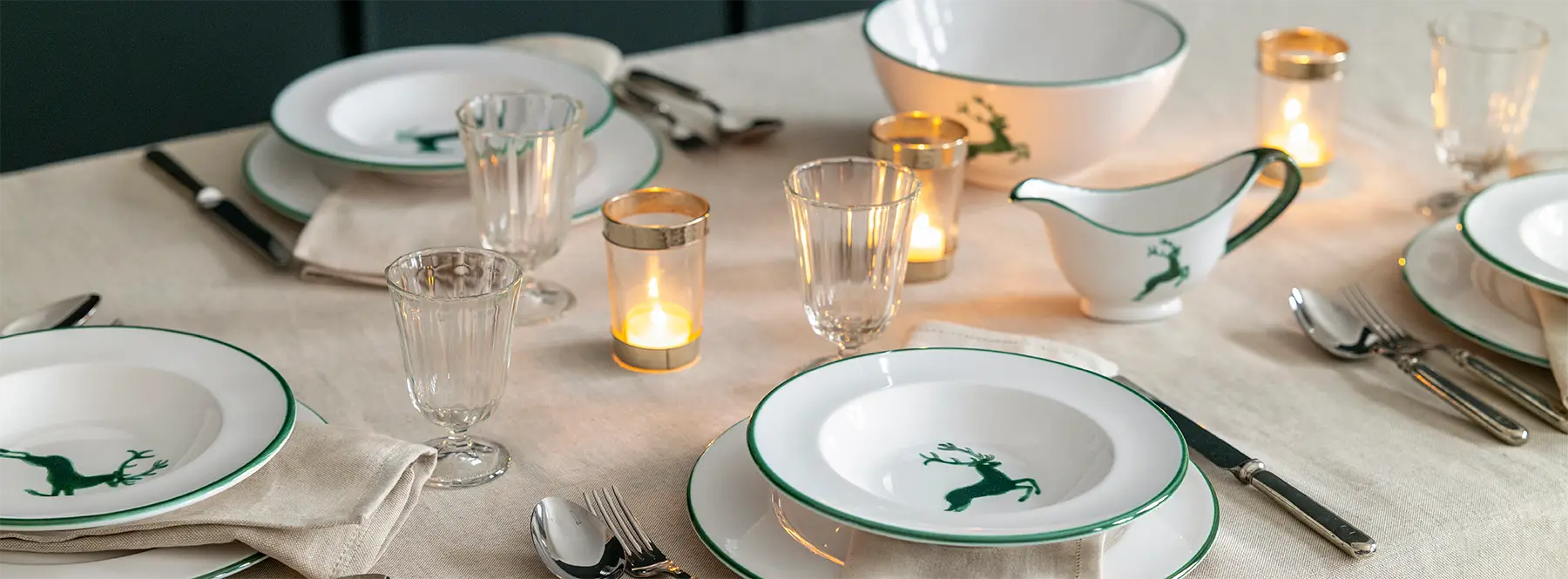 Charlet Gruner Hirsch Suppenteller